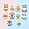 Resin Cartoon Animal Pendants: Bear Earrings & Keychain Charms - DIY Jewelry Accessories