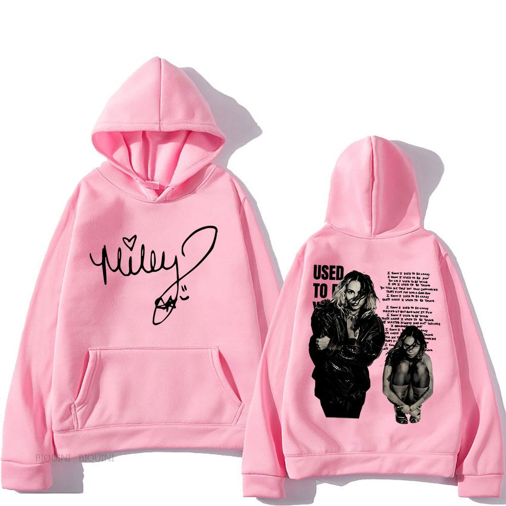 Miley Cyrus Mikiny Zpěvák Grafický Potisk Mikiny pro Fanynky Ležérní Dlouhý Rukáv Pánské Dámské Oblečení Sudaderas Mikina