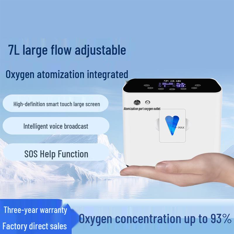 7L Silent Oxygen Concentrator for Home & Family Therapy