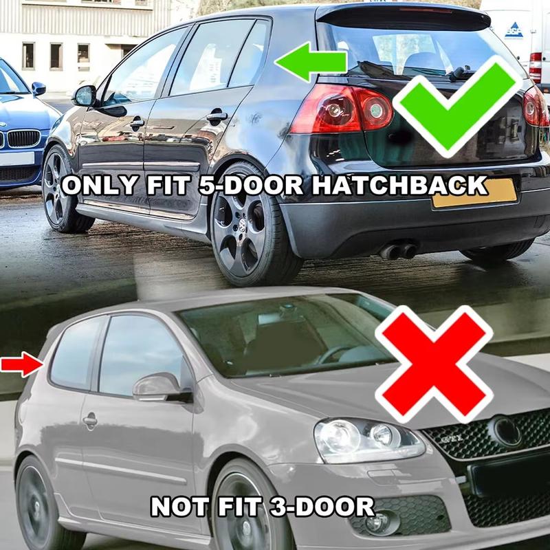 Pair Rear Side Window Trim Spoiler For VW Golf 5 MK5 5 Doors Hatchback 2003-2010 Window Shutter Cover Louver Air Vents