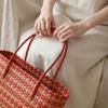 Vacation Style Weave Bag Bohemian Style Beach Tote Bag Casual Plastic Handbag  Girls