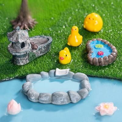 Creative Simulation Pool Figurine Ponds Model Resin Craft Moss Micro Gardening Landscape DIY Decorative Accessories