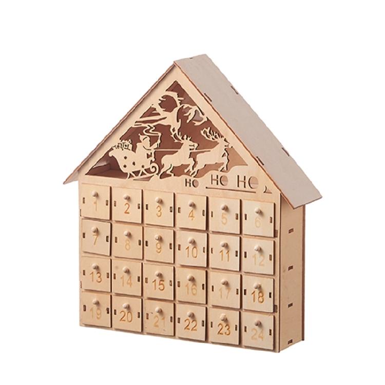 

Holiday Calendar Ornament 24 Days Holiday Countdown Calendar Decorations Wood