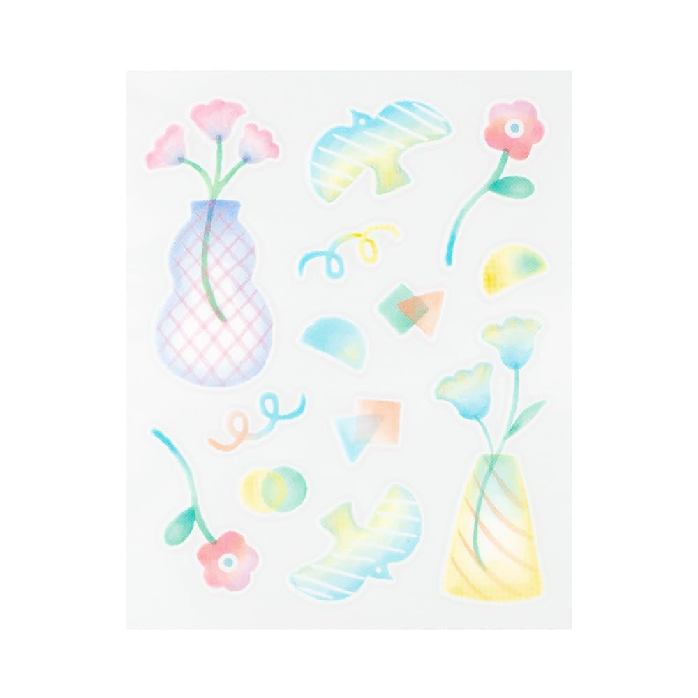 Midori Glossy Vase Pattern Transfer Stickers 82702006