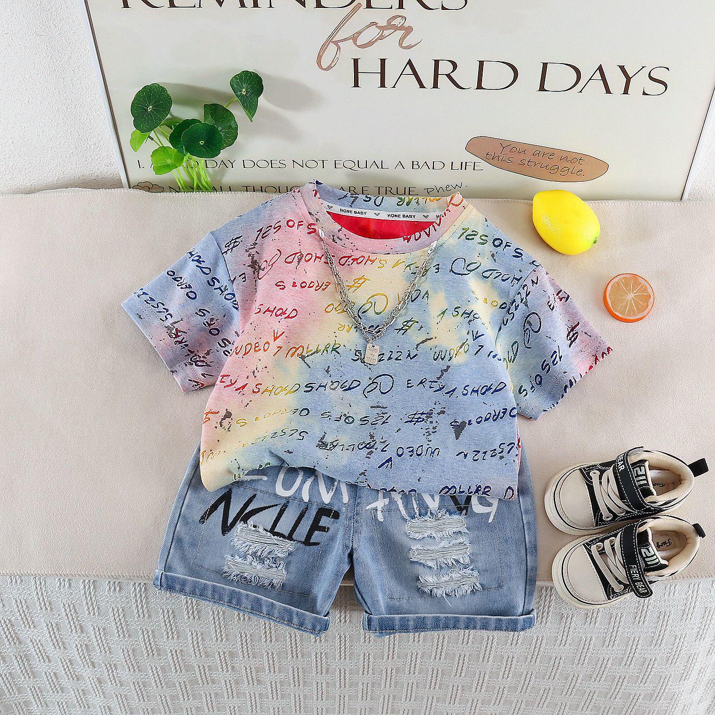 

Boys English Casual Summer Two-Piece Outfit, 2026 110 cm
