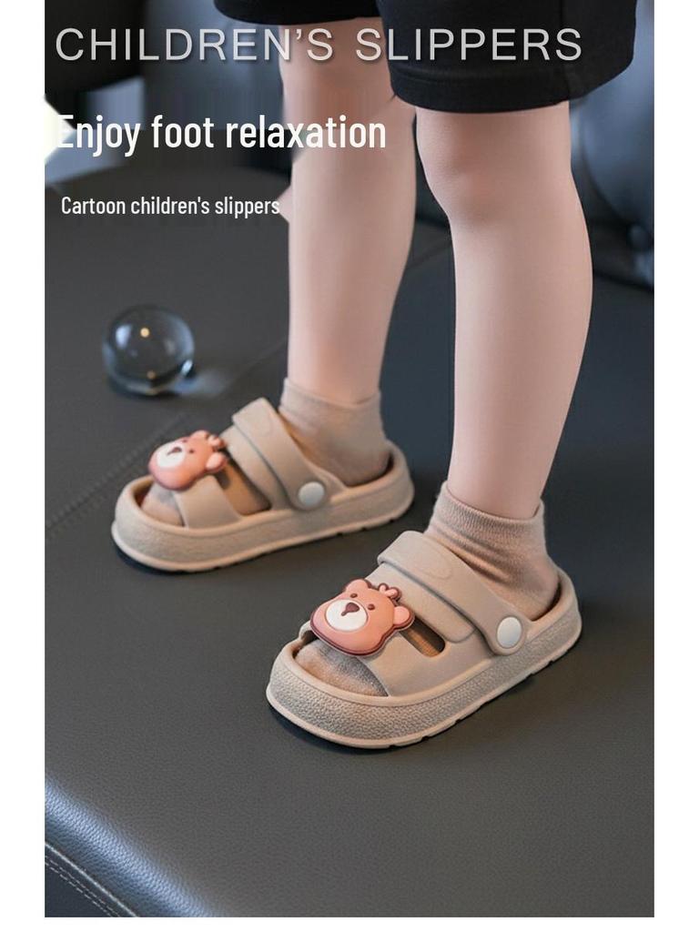 2026 Kids' Closed-Toe Summer Beach Slippers for Toddlers - Girls & Boys