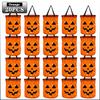 1-20PCLED Light Up Halloween Pumpkin Candy Tote Bag Basket for Kids Trick or Treat Party Bucket for Holiday Event Decoration Use