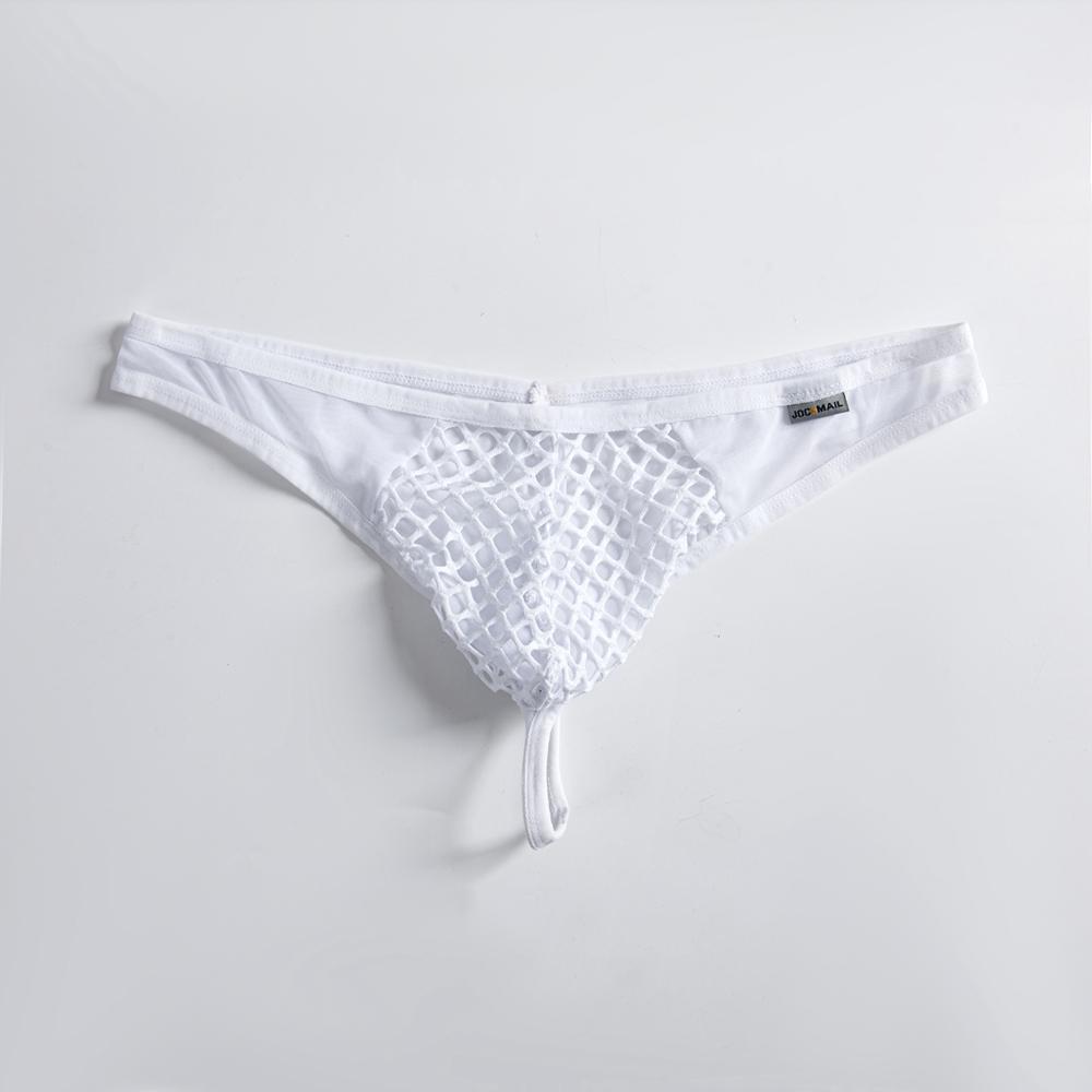 Thong JOCKMAIL Ultra Thin Bikini Mesh Material Sexy Men's T-back Underwear Fashion Translucent G-string Underpants
