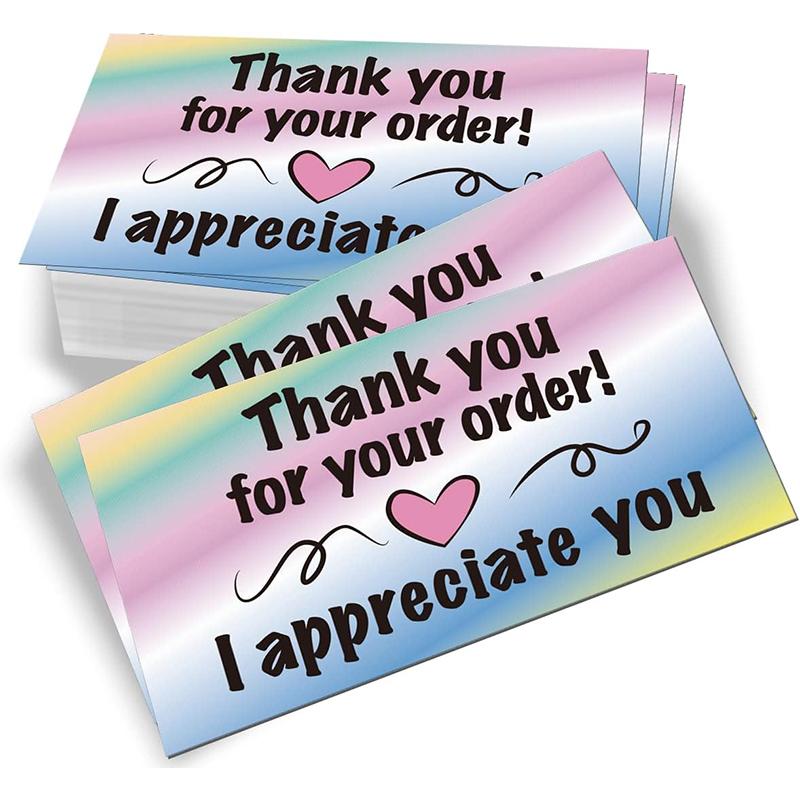 

50 шт. Я ценю вас Благодарственная открытка Покупка при шоппинге Поздравительные открытки для владельцев малого бизнеса Вкладыши для посылок