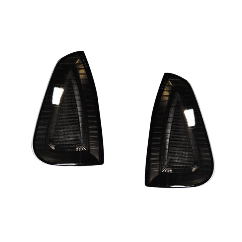 2PCS Smoked / Chrome Lens Car Front Side Marker Indicator Light Housing Shells Kit For 2006-2010 Dodge Charger, No Bulb /Socket Smoked Lens