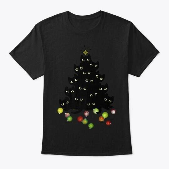 Cat Lovers Cute And Funny Holiday T shirt Made in the USA Size S to 5XL S