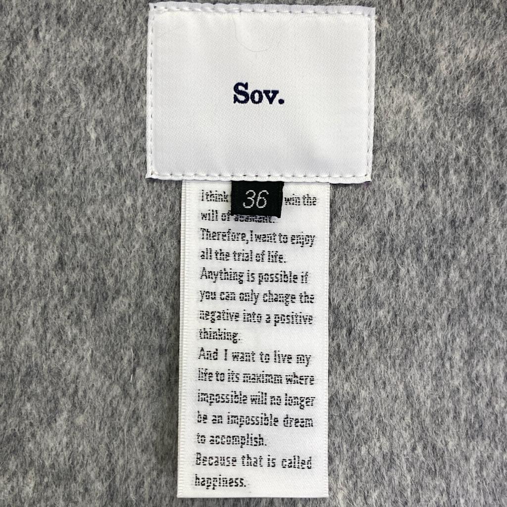 SOV. [Good Condition] 0305-410-233 White Raccoon Fur Best 36 grayUsed