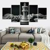 5Pcs Black Grey Chess Board Modern Decor Canvas Wall Art Paintings Home Decor No Framed 5 Pieces Pictures Poster Room Decor