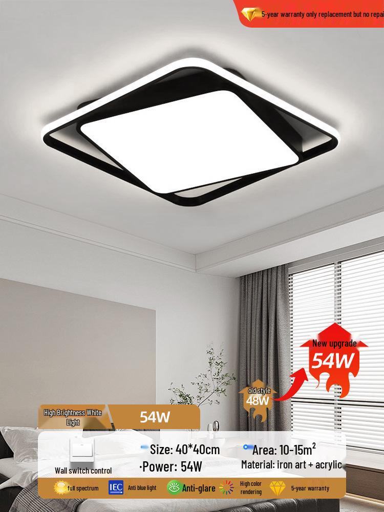 

Умный светодиодный потолочный светильник для спальни - Современный квадратный дизайн, Высококачественное освещение