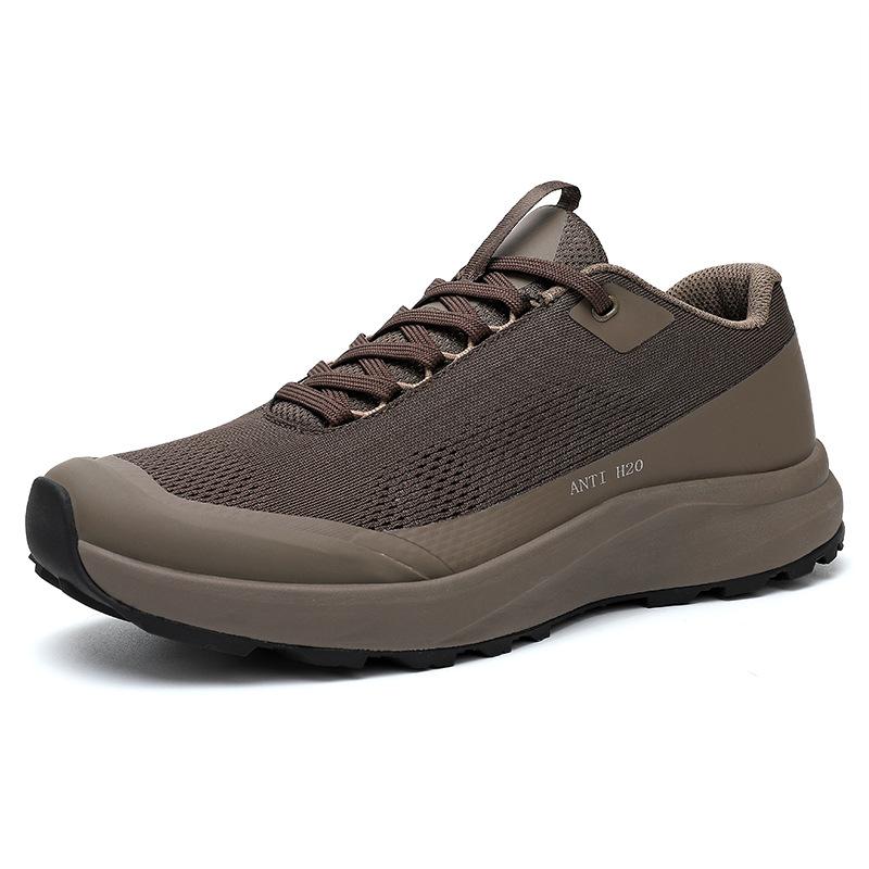 

Летние Jindian Мужские уличные походные ботинки Внедорожные беговые кроссовки Дышащая сетка Походные мужские ботинки Нескользящие, износостойкие и удобные 44 коричневый