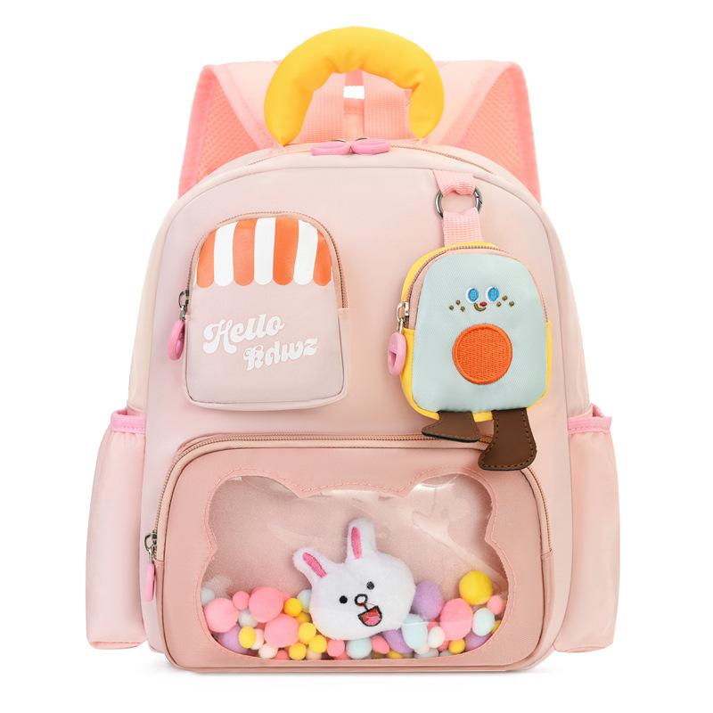 Children's kindergarten schoolbag cartoon new cute backpack baby going out backpack large, medium and small class backpack