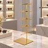 Compact Stainless Steel Eyeglass Display Rack Countertop