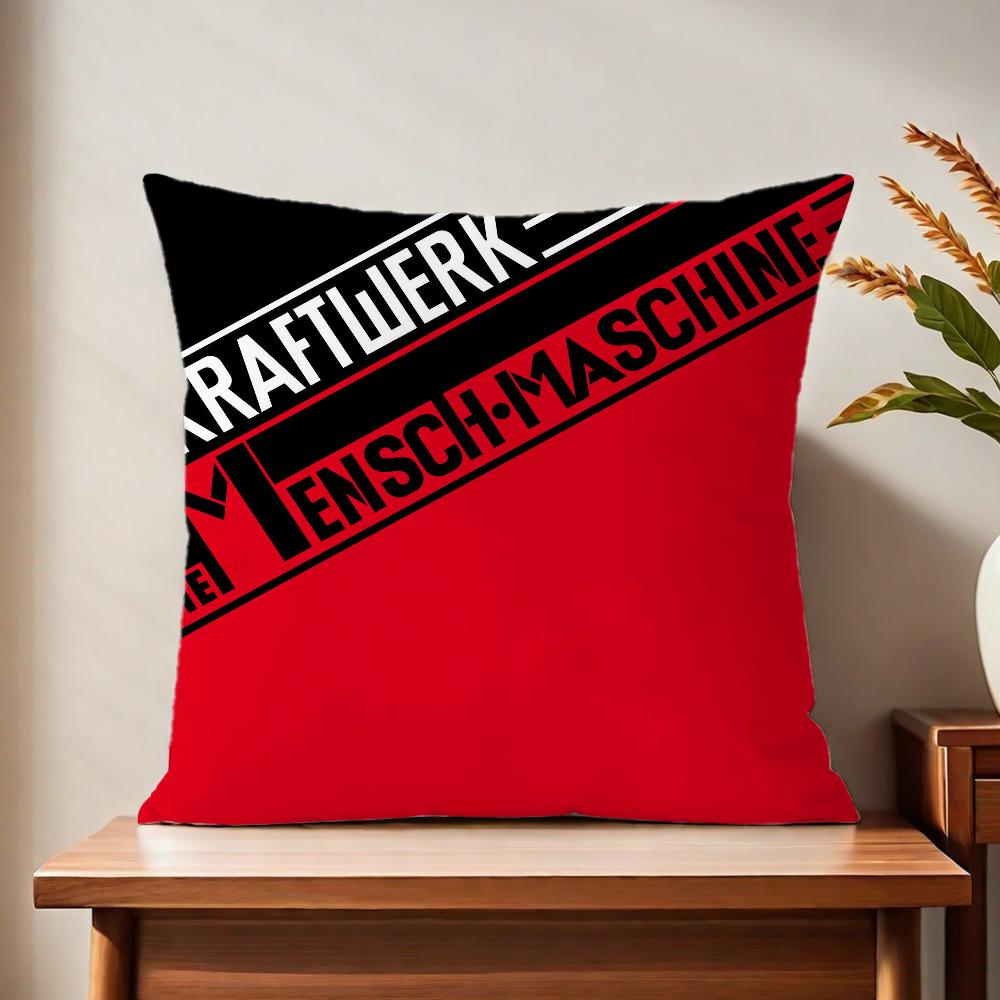 KKraftwerk Music Cushion Cover For Pillow Printing Sofa Decoration Home Car Room Coffee Shop Office Nordic Simplicity