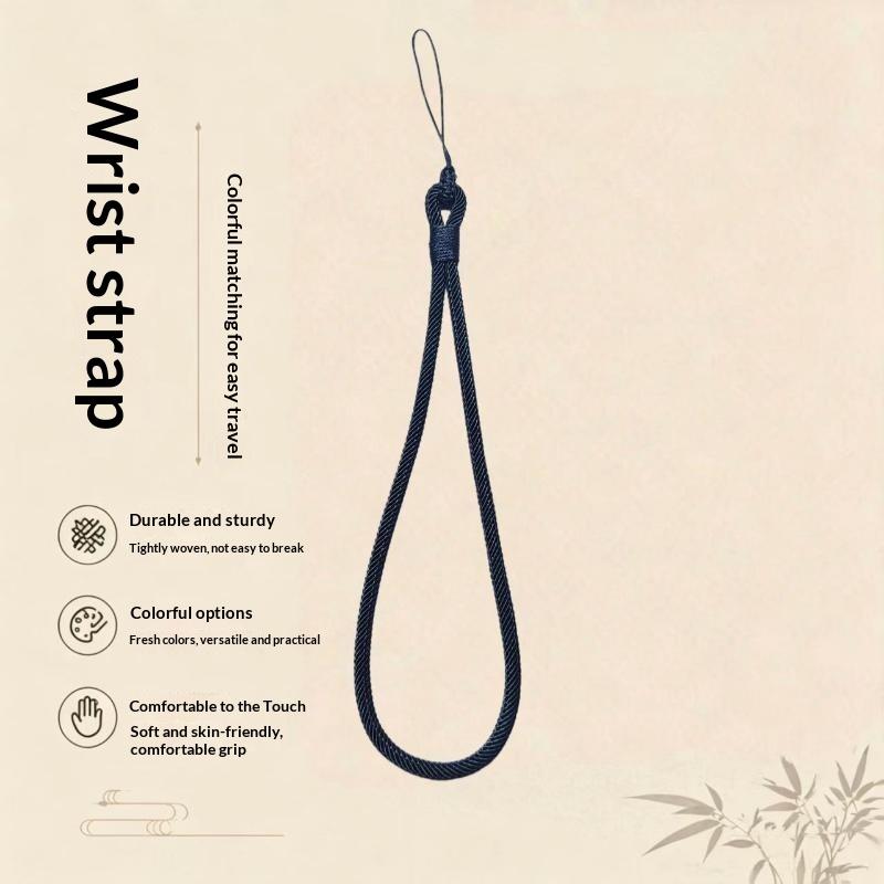 Mobile Phone Lanyard Short Wrist Rope Reinforced Color Matching Hand-Woven Pendant Female Male Accessories Anti-Loss Lanyard.