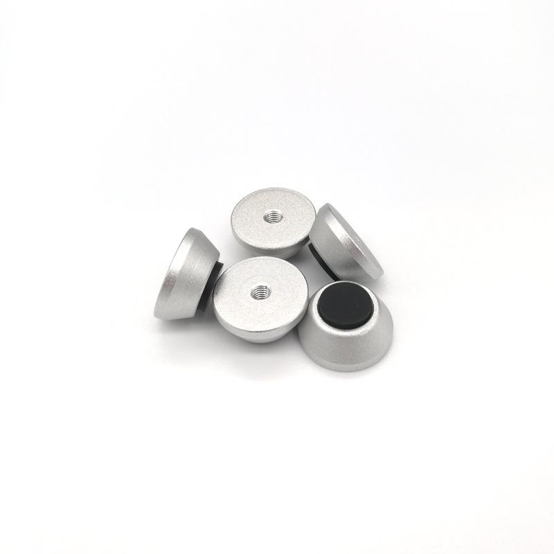 15x7 Aluminum Alloy Shock Absorbing Speaker Amplifier Feet Pads for Home Ceramic Cooktop, Anti-slip Nails