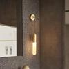 Bedroom Wall Lights, Capsule Wall Lamp, Long Tube Brass Wall Light with Acrylic Shade, Modern LED Wall Lights, Flute Bedside Wall Hanging Lamps,
