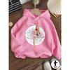 Children's Autumn Winter Warm Comfortable Soft Pocket Free Fashion Dancer Print Long Sleeved Hoodies Casual Sports Versatile Loose Hoodie