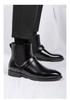 Men's British Style Plus Size Chelsea Boots - High-Top, Slip-On, Pointed Toe, Fashion Leather Motorcycle Martin Boots
