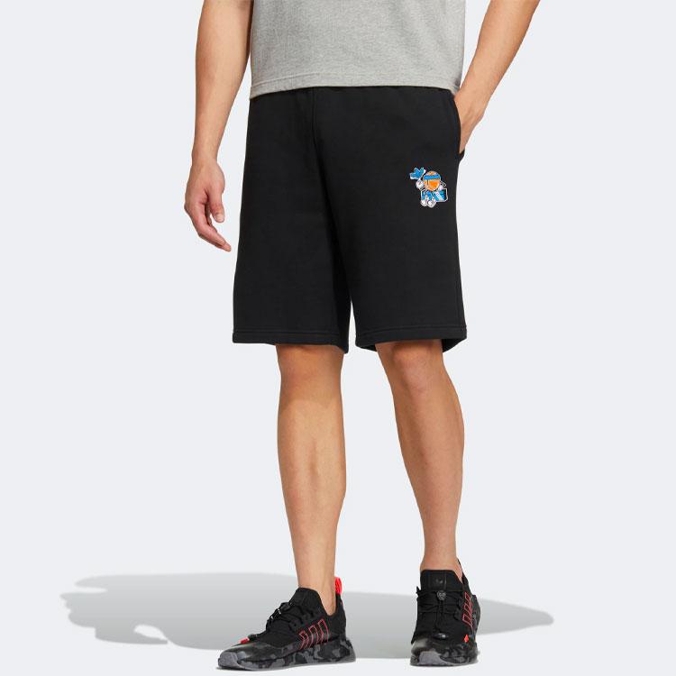 Adidas Originals Trefoil Cartoon Print Casual Shorts Men Bottoms Black IA9067