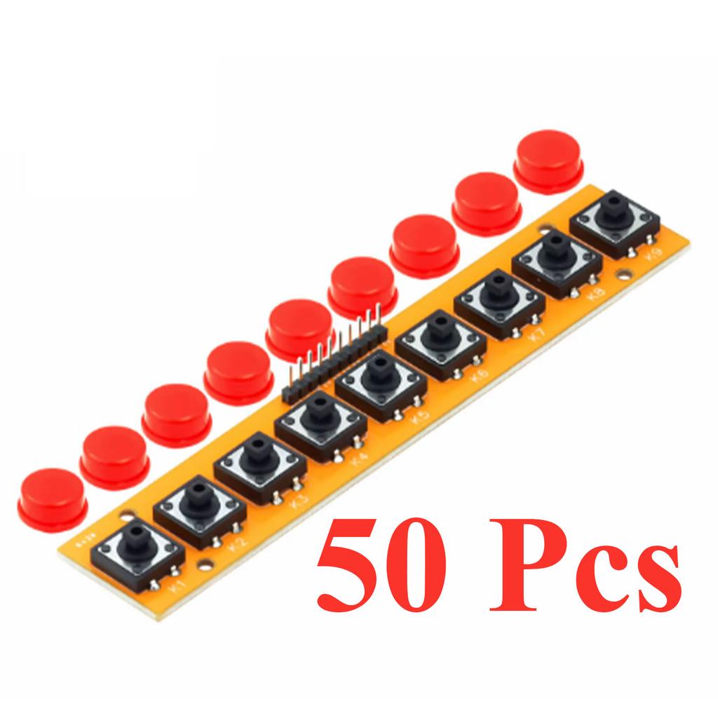 1~100Pcs 9 Channel Key Module Push Button Switch Trigger Signal Conduction Voice Playback Control Accessory Circuit Board