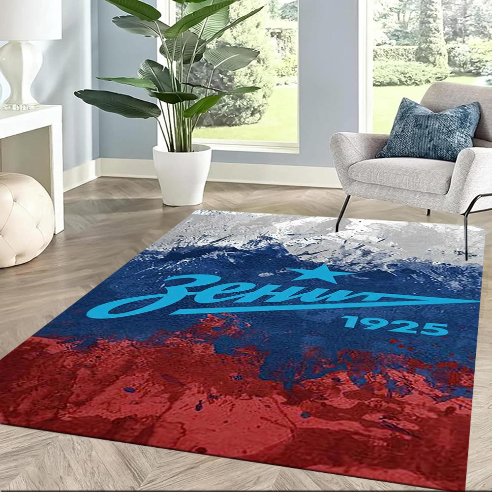 Blue Fc Zenit Saint Petersburg Square Rugs Are a Great Choice for Living Rooms, Bedrooms, Home Décor, and As Gifts.