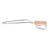 Log Tongs Beech Wood Handle Stainless Steel Clamp High Temperature Resistance Fire Tong for Outdoor 