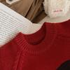 2025 Autumn/Winter Kids' Thick Pullover Sweater with Large Elephant Print