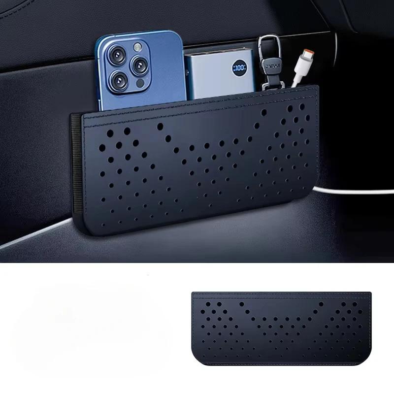 Car Net Storage Bag Car General Storage Box Multi-Functional Storage Bag Mobile Phone Hanging Bags Paste Type Car Accessories