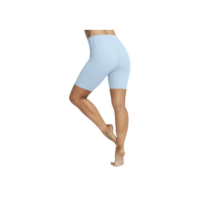 Nike Zenvy Air Series Solid Color Logo Tight Fitness Shorts Women shorts Light-Military-Blue DQ6004-441