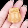 Amethyst Tiger Eye Owl Mini Ornament - Crystal Agate Carved Animal Decor