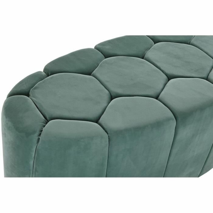 Banquette - Scandinave - Vert - MDF - Polyester - 2 Places - 122 X 51 X 46,5 Cm