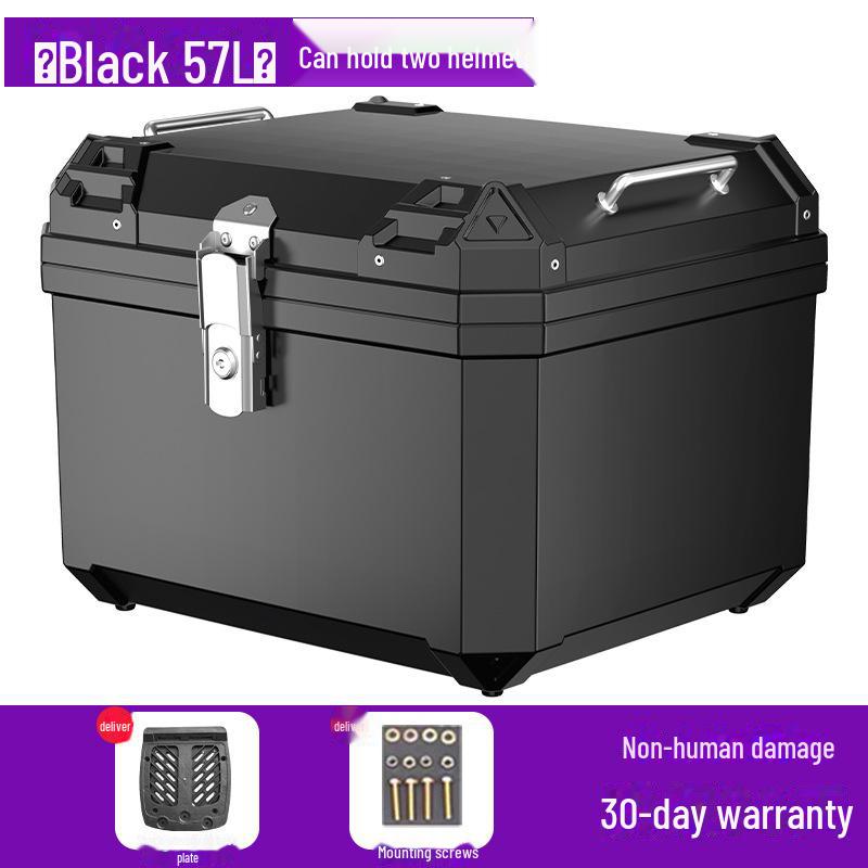 Universal Waterproof Motorcycle and Electric Scooter Trunk: Large Capacity Tail Box for Storage and Takeout