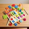 Early Learning Wooden Geometric Stacked Toy Matching Puzzles Building Blocks  Hands-on Ability