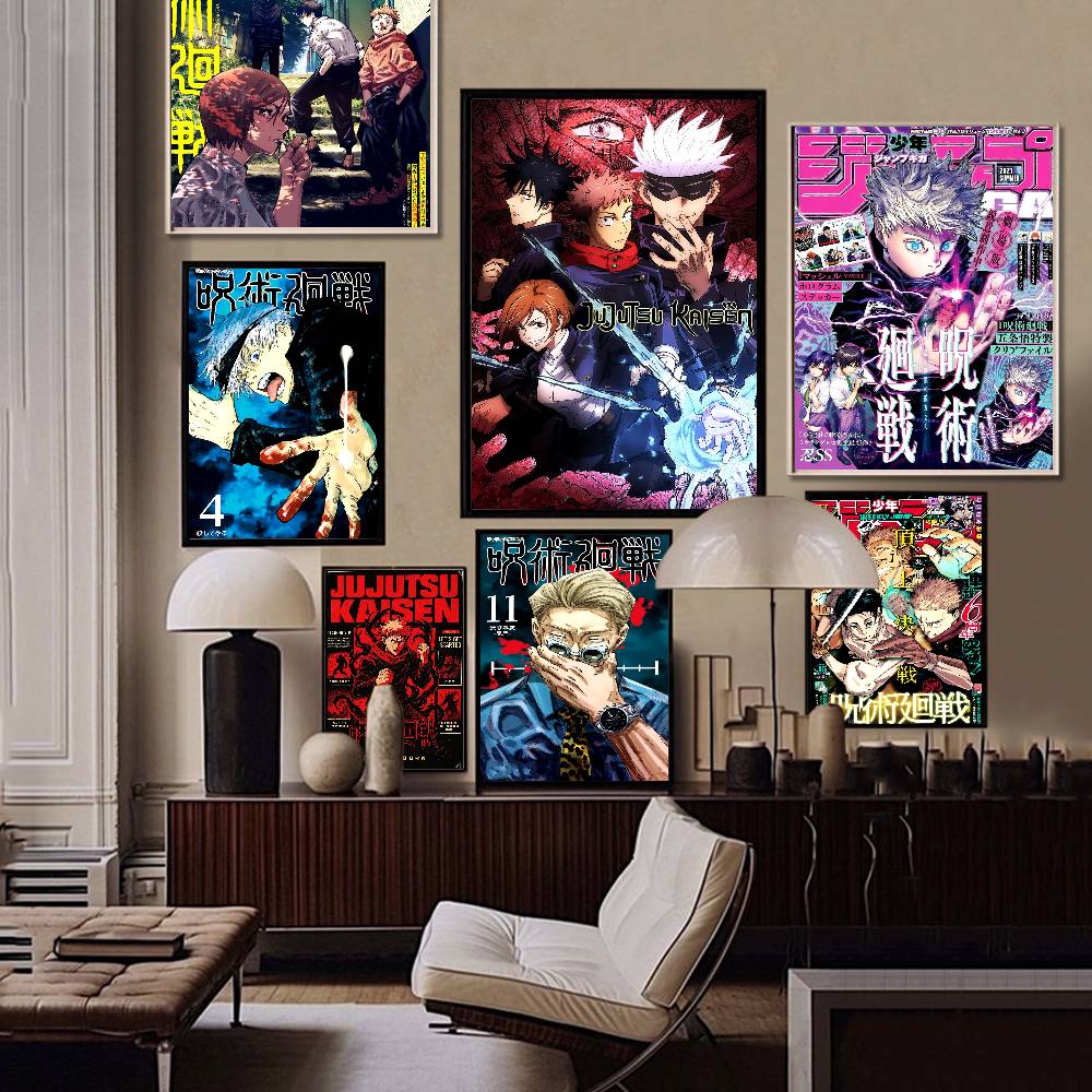 Anime J-Jujutsu K-Kaisen Good Quality Prints and Posters Waterproof Paper Sticker Coffee House Bar Posters Wall Stickers