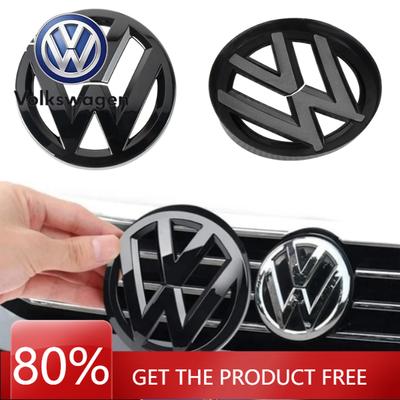 Für VOLKSWAGEN VW 2 Stück Auto Frontgrill/Heck Emblem Abdeckungen Logo Aufkleber Für Volkswagen VW POLO Scirocco GOLF 5 6 7 8 MK5 MK6
