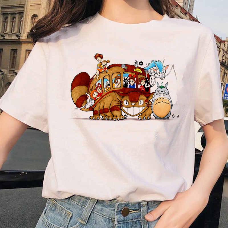 Tricou Femei Totoro Spirited Away Studio Ghibli Tricou Femei Japoneze Ulzzang Tricou Anime Miyazaki Hayao Tricou Femei Harajuku 90S