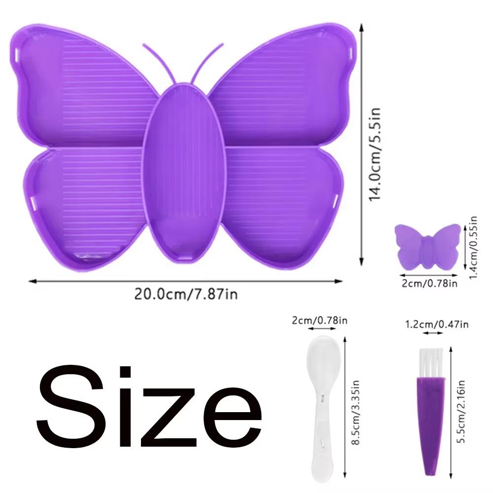 8pcs/Set DIY Diamond Painting Tool Set -Butterfly Multifunctional Flip Plate, Drill Points, Trays & Funnels for DIY Projects