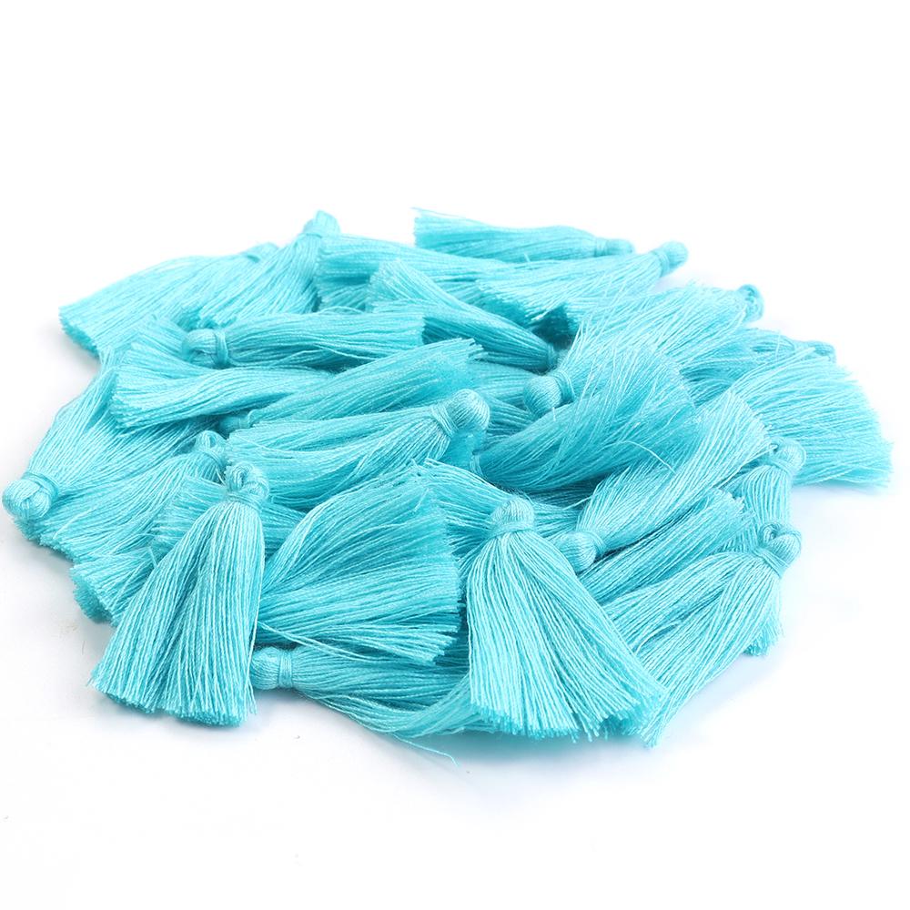 50pcs/lot 30mm Mini Cotton Tassels Colorful Tassel Charms For Jewelry Making DIY Earring Keychain Crafts Decoration Accessories