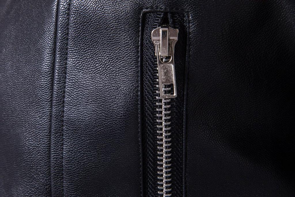 (Simple Flavor) Riders Jacket Motorcycle Jacket Men's Faux Leather Short