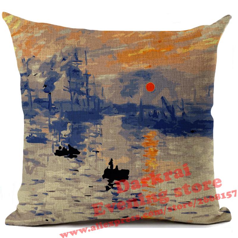 Mona Lisa Smile Art Cushion Cover Renaissance Oil Painting Style Decor Living Room Sofa Throw Pillows Home Decoration Pillowcase