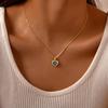 Exquisite Muschel Liebesherz Anhänger Halskette für Damen Mädchen, Vergoldete Kupferkette Halskette, Modeschmuck Geburtstagsgeschenk