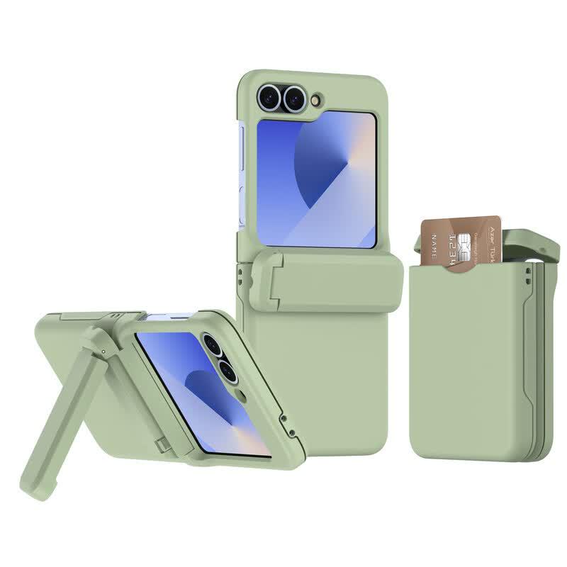 CAXITON Samsung Z Flip7 Hinge Protection Wallet Phone Case