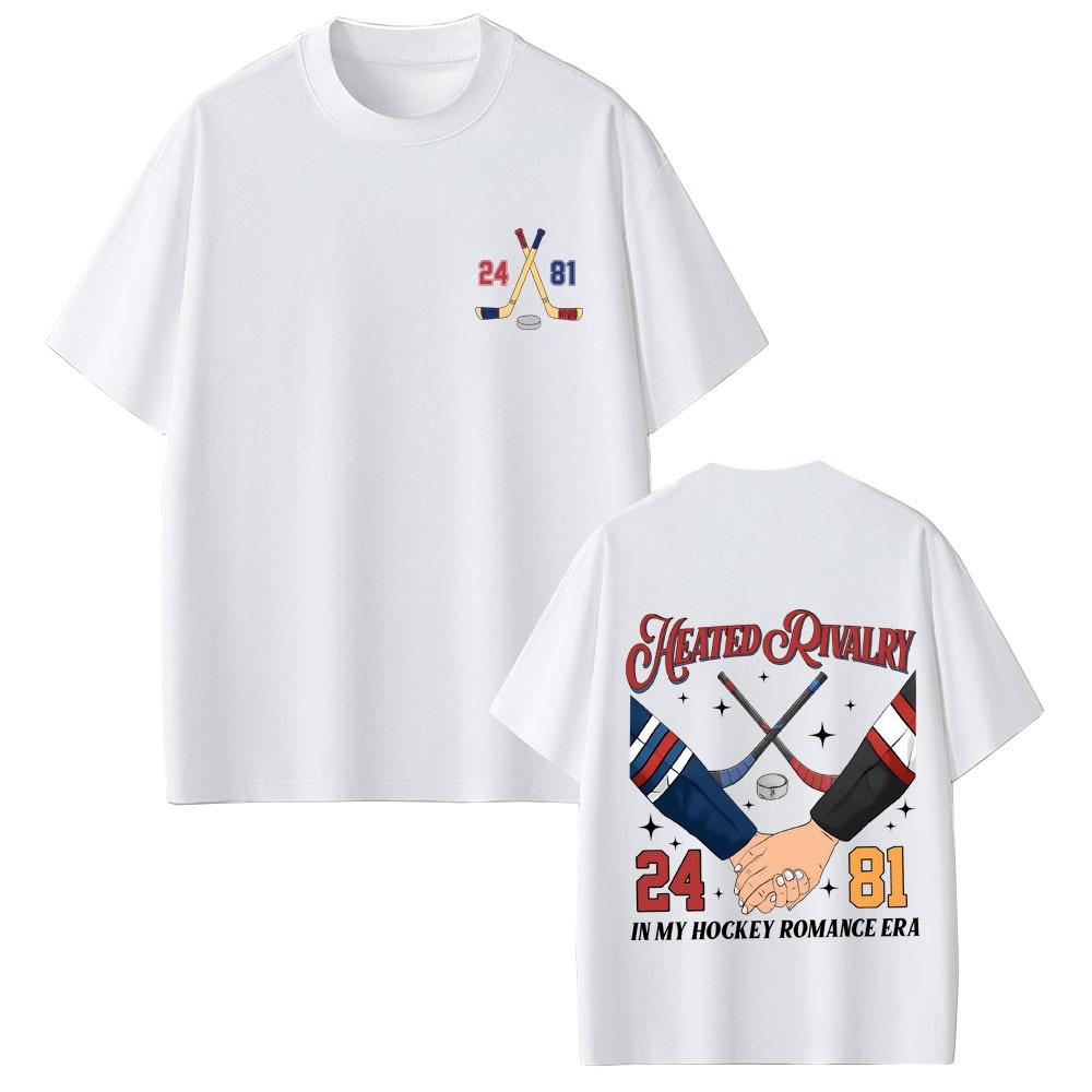 Heated Rivalry in My Hockey Romance Era Tshirt Shane Hollander Ilya Rozanov Hollanov 2481 Graphic Tshirt Male Fashion Top