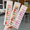 Children Hairpin Fruit Hair Clips Baby Side Bangs Clip for Kawaii Girls Headdress Hair Accessories Baby Bows 10 PCS 2021 New