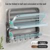 No-Drill Stainless Steel Foldable Bathroom Towel Rack